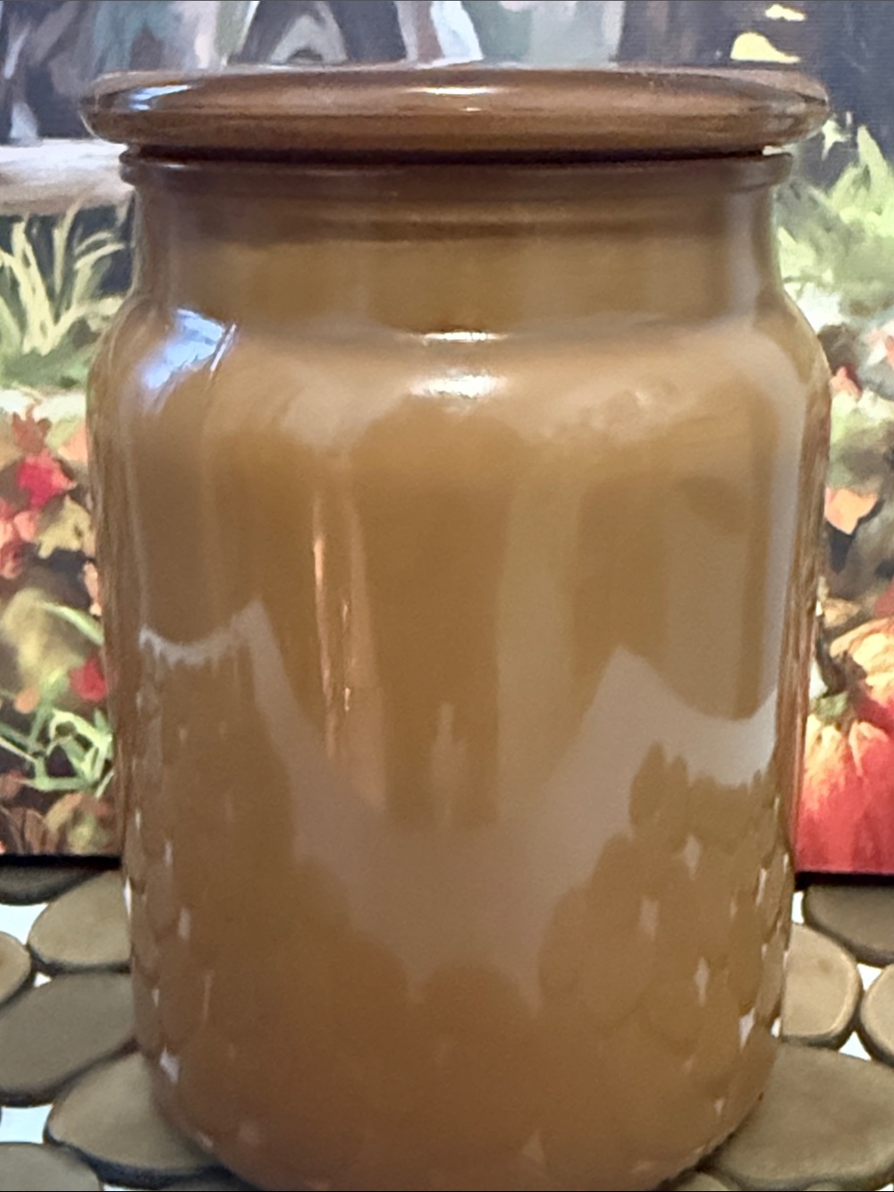 Vintage Leather Scented Candle - Amber Brown - Picture 3 of 4